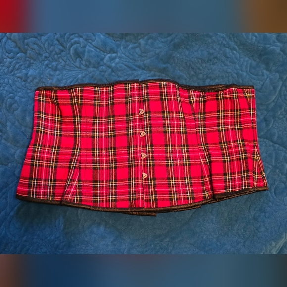 Orchard Corset Other - Orchard Corset Red Plaid 411 Waist Steel Boned 36